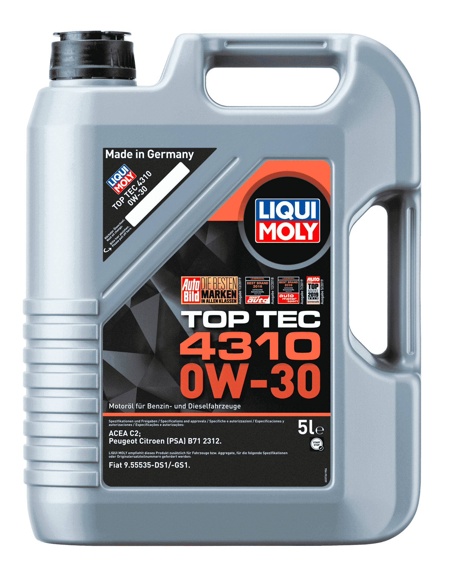 Моторное масло Liqui Moly Top Tec 4310 0W-30, 5л